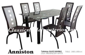 Anniston Dining Set (6-Seater) - CLASSIC & MODERN INTERIOR