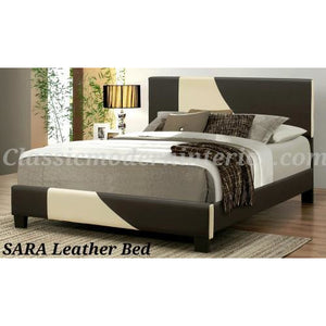 SARA Leather Bed Frame - CLASSIC & MODERN INTERIOR