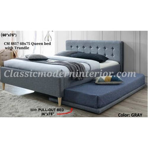 CM 8817 60x75 Queen with Trundle Bed Frame - CLASSIC & MODERN INTERIOR