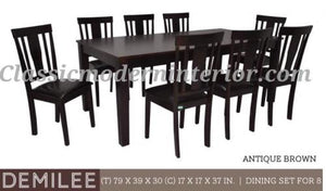 Demillee Dining Set (8-Seater) - CLASSIC & MODERN INTERIOR