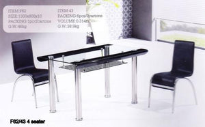 F62/43 Dining Set (4-Seater) - CLASSIC & MODERN INTERIOR