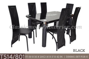 T517/801 Dining Set (6-Seater) - CLASSIC & MODERN INTERIOR