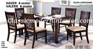 Kaizer Dining Set (4-Seater) - CLASSIC & MODERN INTERIOR