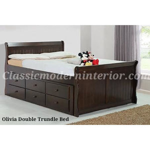 Olivia Bed wih Trundle Bed Frame - CLASSIC & MODERN INTERIOR